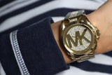 Michael Kors Bradshaw Gold Dial Gold Steel Strap Watch for Women - MK6487 Buy Now By Michael Kors