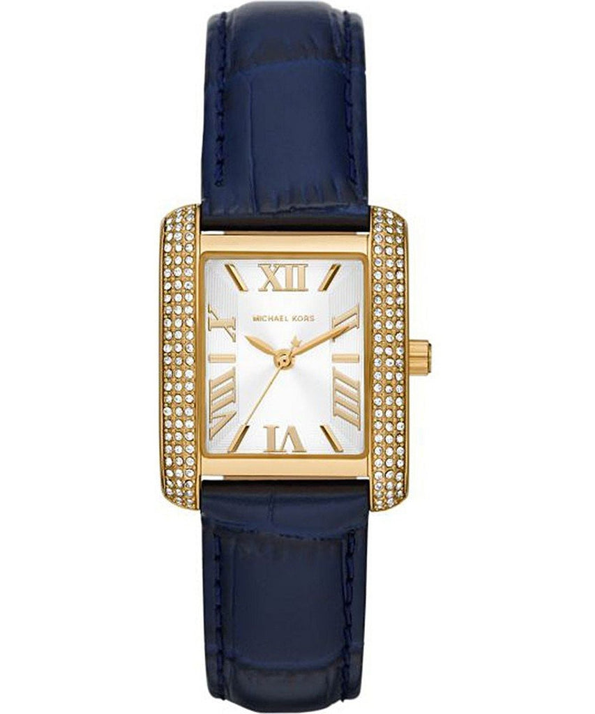 Michael Kors Emery Quartz Diamond Silver Dial Blue Leather Strap Watch For Women - MK2982 Buy Now By Michael Kors