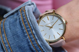 Michael Kors Jaryn Quartz Gold Dial Pink Leather Strap Watch For Women - MK2471 Buy Now By Michael Kors