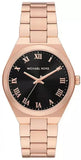 Michael Kors Lennox Three Hand Black Dial Rose Gold Steel Strap Watch For Women - MK7392 Buy Now By Michael Kors