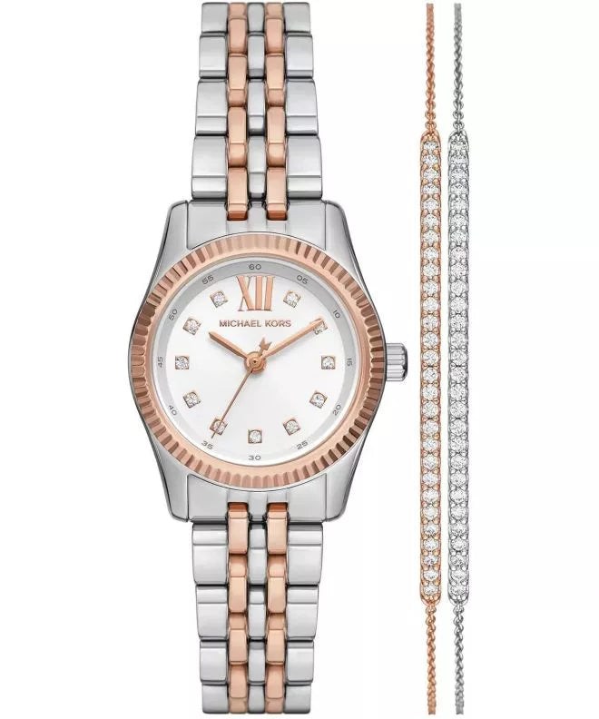 Michael Kors Lexington Three-Hand White Dial Two Tone Steel Strap Watch for Women - MK4817 Buy Now By Michael Kors
