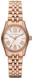 Michael Kors Lexington Quartz White Dial Rose Gold Steel Strap Watch For Women - MK3230