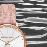 Michael Kors Pyper Quartz White Dial Pink Leather Strap Watch For Women - MK2859 Buy Now By Michael Kors