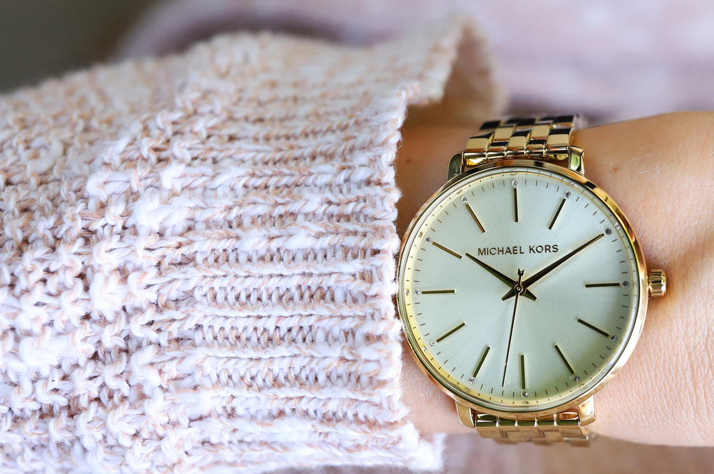 Michael Kors Pyper Quartz Gold Dial Gold Steel Strap Watch For Women - MK3898 Buy Now By Michael Kors