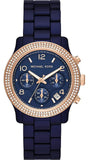 Michael Kors Runway Chronograph Blue Dial Blue Steel Strap Watch for Women - MK7423 Buy Now By Michael Kors