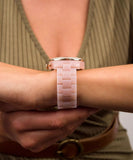 Michael Kors Runway Chronograph White Dial Pink Steel Strap Watch for Women - MK7424 Buy Now By Michael Kors