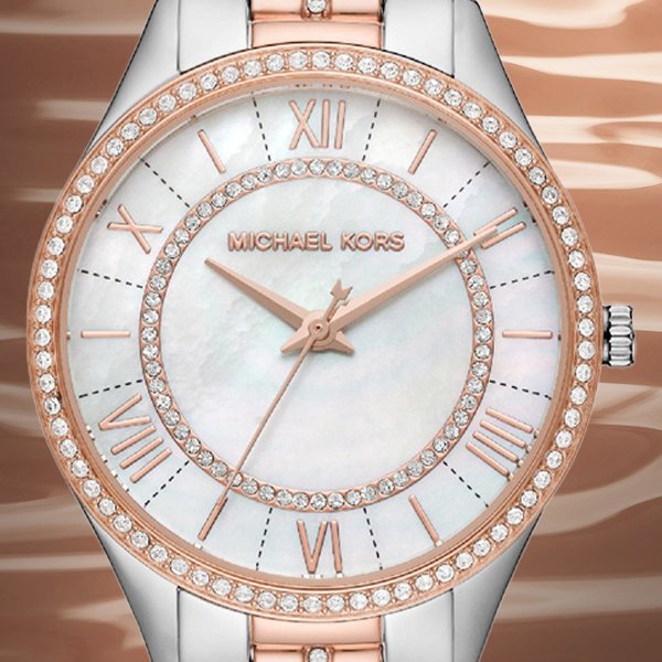 Michael Kors Lauryn Mother of Pearl Dial Two Tone Steel Strap Watch For Women - MK3979 Buy Now By Michael Kors