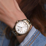 Michael Kors Whitney Three-Hand White Dial Gold Steel Strap Watch For Women - MK6693 Buy Now By Michael Kors