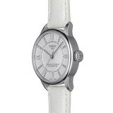 Tissot Chemin Des Tourelles Powermatic 80 Lady White Dial White Leather Strap Watch For Women - T099.207.16.116.00 Buy Now By Tissot