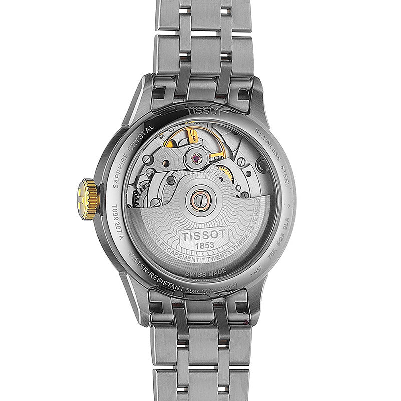 Tissot Chemin Des Tourelles Powermatic 80 Lady Mother of Pearl White Dial Two Tone Steel Strap Watch For Women - T099.207.22.118.00 Buy Now By Tissot