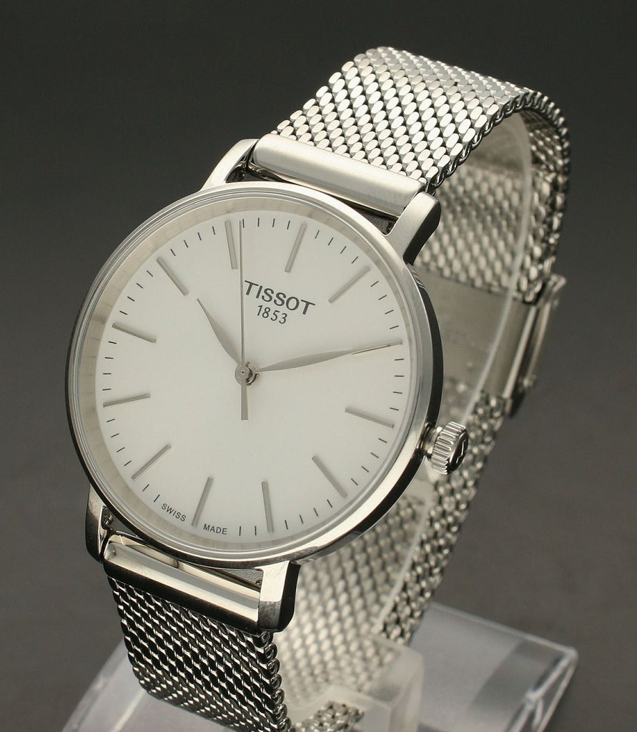 Tissot Everytime Lady Silver Dial Silver Mesh Bracelet Watch for Women - T143.210.11.011.00 Buy Now By Tissot