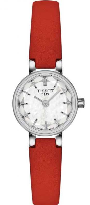 Tissot Lovely Round Mother of Pearl Dial Red Leather Strap Watch for Women - T140.009.16.111.00 Buy Now By Tissot