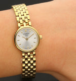 Tissot T Lady Lovely Silver Dial Gold Steel Strap Watch For Women - T058.009.33.031.00 Buy Now By Tissot