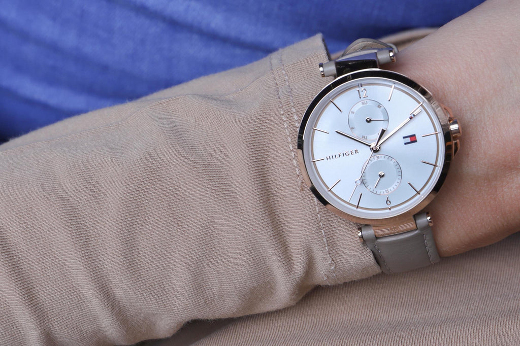 Tommy Hilfiger Angela Quartz Silver Dial Brown Leather Strap Watch for Women - 1782125 Buy Now By Tommy Hilfiger