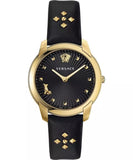 Versace Audrey Quartz Black Dial Black Leather Strap Watch for Women - VELR00319 Buy Now By Versace
