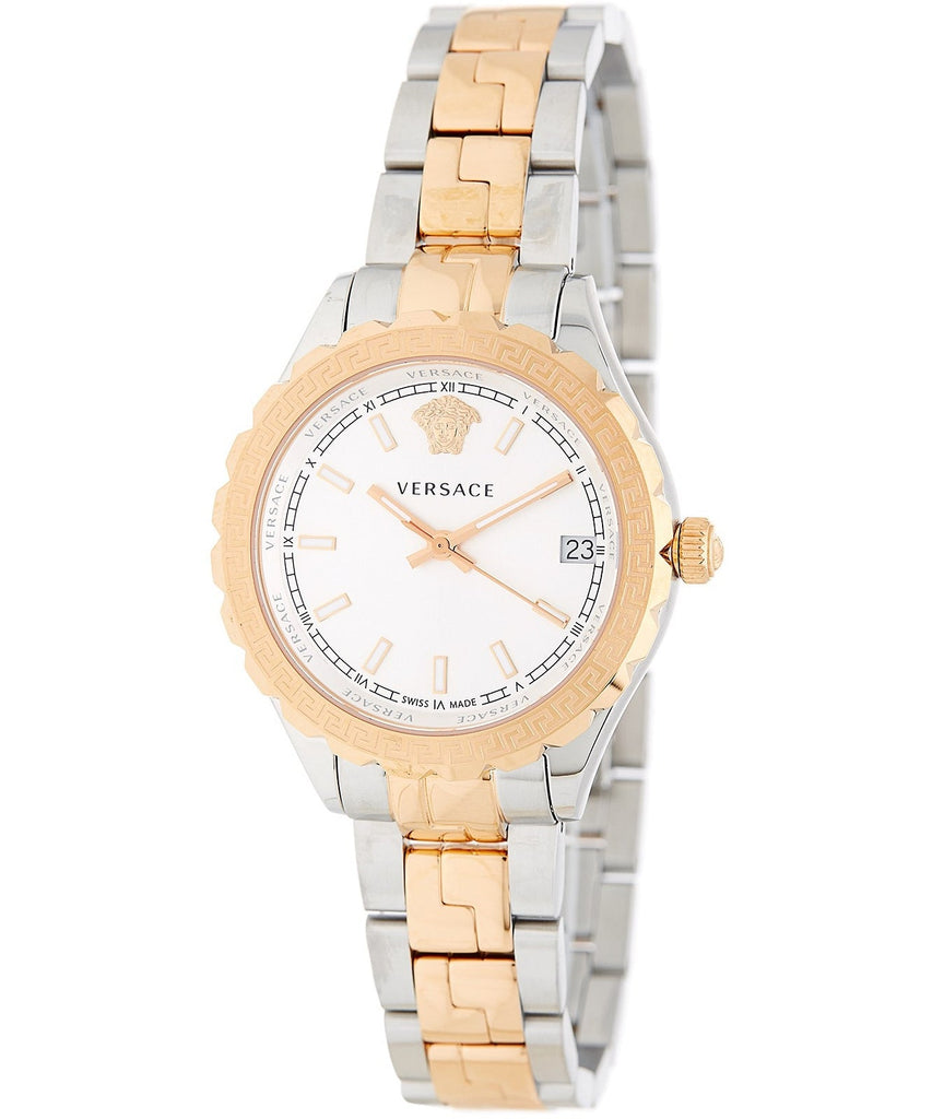 Versace Hellenyium Silver Dial Two Tone Steel Strap Watch for Women - V12030015 Buy Now By Versace