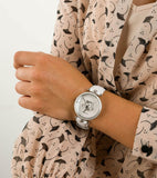 Versace Palazzo Empire White Dial White Leather Strap Watch for Women - VCO010017 Buy Now By Versace