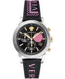 Versace Sport Tech Chronograph Black Dial Black Rubber Strap Watch for Women - VELT00619 Buy Now By Versace