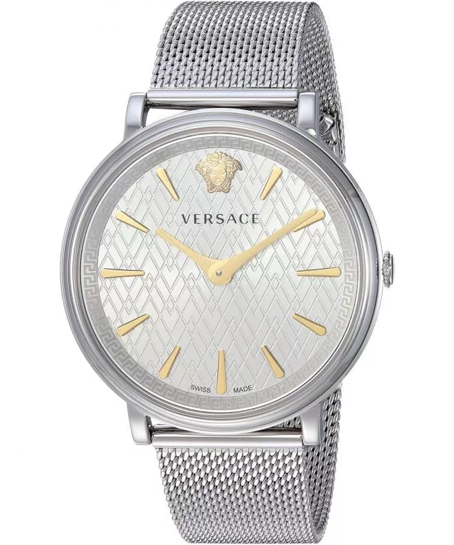 Versace V-Circle Quartz Silver Dial Silver Mesh Strap Watch for Women - VBP050017 Buy Now By Versace