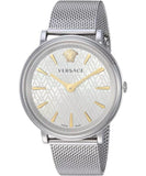 Versace V-Circle Quartz Silver Dial Silver Mesh Strap Watch for Women - VBP050017 Buy Now By Versace