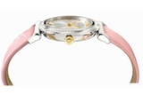 Versace V-Motif Silver Dial Pink Leather Strap Watch for Women - VERE00118 Buy Now By Versace