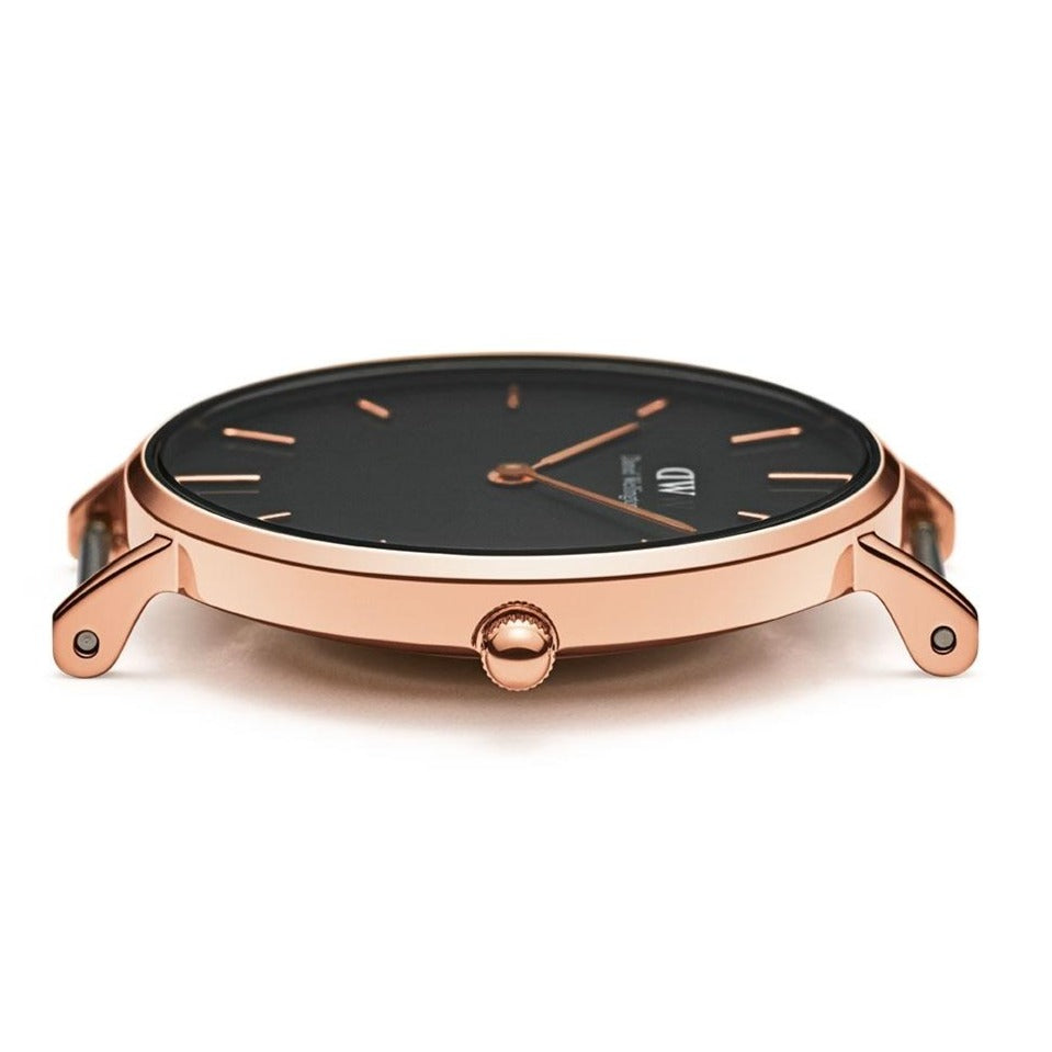 Daniel Wellington Classic Petite Reading Black Dial Black Leather Strap Watch For Women - DW00100167 Buy Now By Daniel Wellington