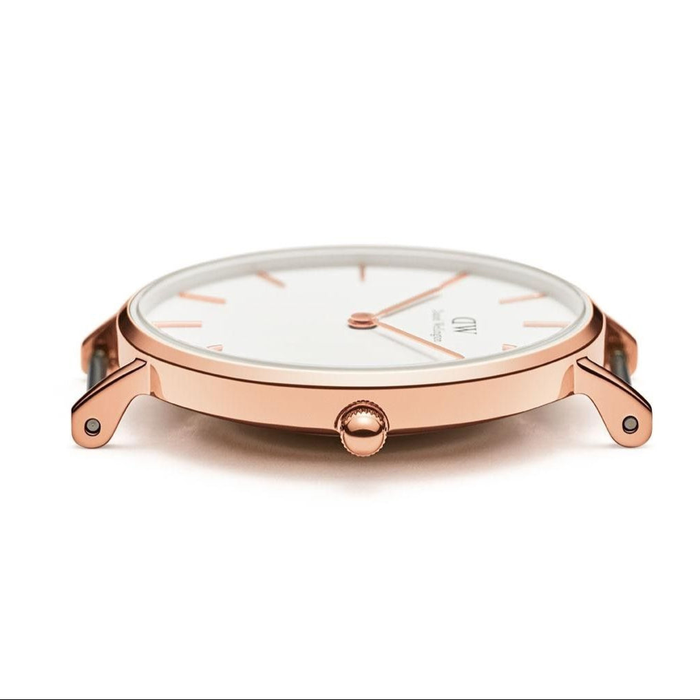 Daniel Wellington Petite Reading White Dial Black Leather Strap Watch For Women - DW00100173 Buy Now By Daniel Wellington