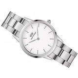 Daniel Wellington Iconic Link White Dial Silver Steel Strap Watch For Women - DW00100205 Buy Now By Daniel Wellington