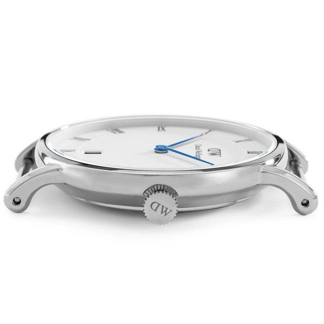 Daniel Wellington Dapper Cornwall White Dial Black Nylon Strap Watch for Women - DW00100264 Buy Now By Daniel Wellington