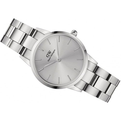 Daniel Wellington Iconic Link Unitone Silver Dial Silver Steel Strap Watch For Women - DW00100402 Buy Now By Daniel Wellington