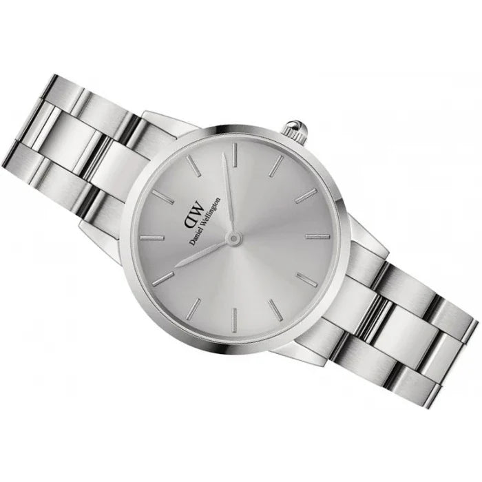 Daniel Wellington Iconic Link Unitone Silver Dial Silver Steel Strap Watch For Women - DW00100402 Buy Now By Daniel Wellington
