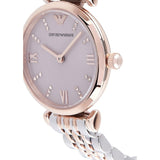 Emporio Armani Gianni T Bar Pink Dial Two Tone Steel Strap Watch For Women - AR11223 Buy Now By Emporio Armani