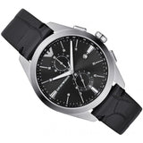 Emporio Armani Claudio Chronograph Black Dial Black Leather Strap Watch For Men - AR11542 Buy Now By Emporio Armani