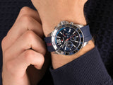 Tommy Hilfiger Nolan Chronograph Blue Dial Blue Rubber Strap Watch for Men - 1791142 Buy Now By Tommy Hilfiger