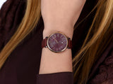 Fossil Jacqueline Burgundy Dial Burgundy Leather Strap Watch for Women - ES4099 Buy Now By Fossil