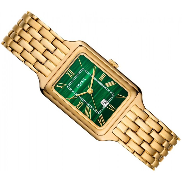 Fossil Raquel Three Hand Date Green Dial Gold Steel Strap Watch For Women - ES5341 Buy Now By Fossil