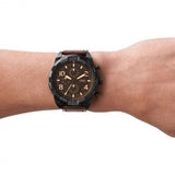 Fossil Bronson Chronograph Brown Dial Brown Leather Strap Watch for Men - FS5875 Buy Now By Fossil