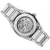 Fossil Everett Automatic Skeleton Blue Dial Silver Steel Strap Watch for Men - ME3220 Buy Now By Fossil