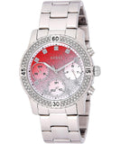 Guess Confetti Diamonds Silver Dial Silver Steel Strap Watch for Women - W0774L7 Buy Now By Guess