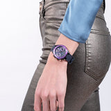 Guess Cosmic Multifunction Blue Dial Blue Silicone Strap Watch For Women - GW0466L2 Buy Now By Guess