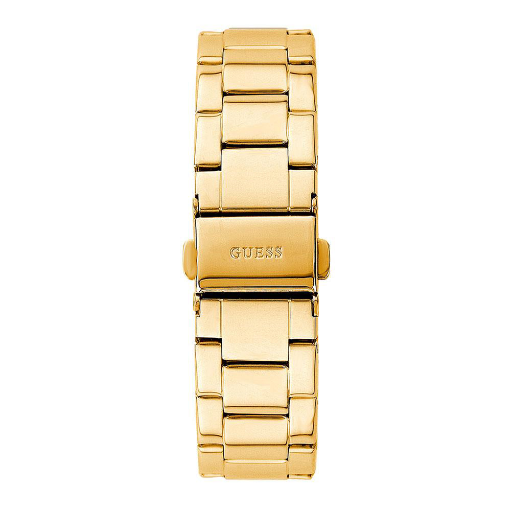 Guess Confetti Diamonds Silver Dial Gold Steel Strap Watch for Women - W0774L5 Buy Now By Guess