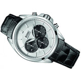 Hugo Boss Casual Chronograph Silver Dial Black Leather Strap Watch For Men - HB1512880 Buy Now By Hugo Boss