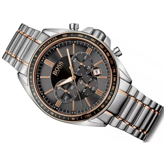 Hugo Boss Driver Sport Grey Dial Grey Steel Strap Watch for Men - 1513094 Buy Now By Hugo Boss