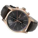 Hugo Boss Jet Grey Dial Brown Leather Strap Watch for Men - 1513281 Buy Now By Hugo Boss