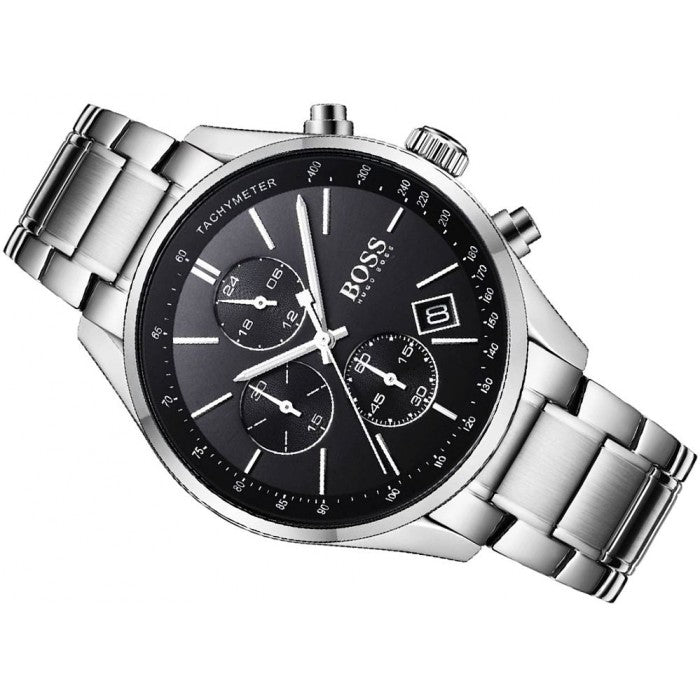 Hugo Boss Grand Prix Black Dial Silver Steel Strap Watch for Men - 1513477 Buy Now By Hugo Boss