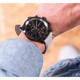 Hugo Boss Grand Prix Chronograph Black Dial Grey Leather Strap Watch for Men - 1513562 Buy Now By Hugo Boss
