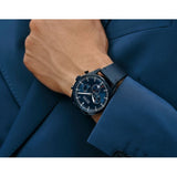 Hugo Boss Pioneer Quartz Blue Dial Blue Leather Strap Watch For Men - 1513711 Buy Now By Hugo Boss