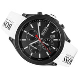 Hugo Boss Velocity Black Dial White Rubber Strap Watch for Men - 1513718 Buy Now By Hugo Boss