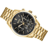 Hugo Boss Champion Black Dial Gold Steel Strap Watch for Men - 1513848 Buy Now By Hugo Boss