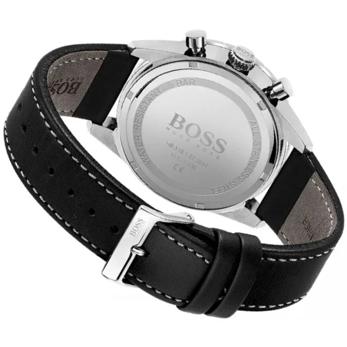 Hugo Boss Pilot Edition Black Dial Black Leather Strap Watch for Men - 1513853 Buy Now By Hugo Boss